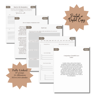 Self Love Prompt Journal (Physical/Digital)